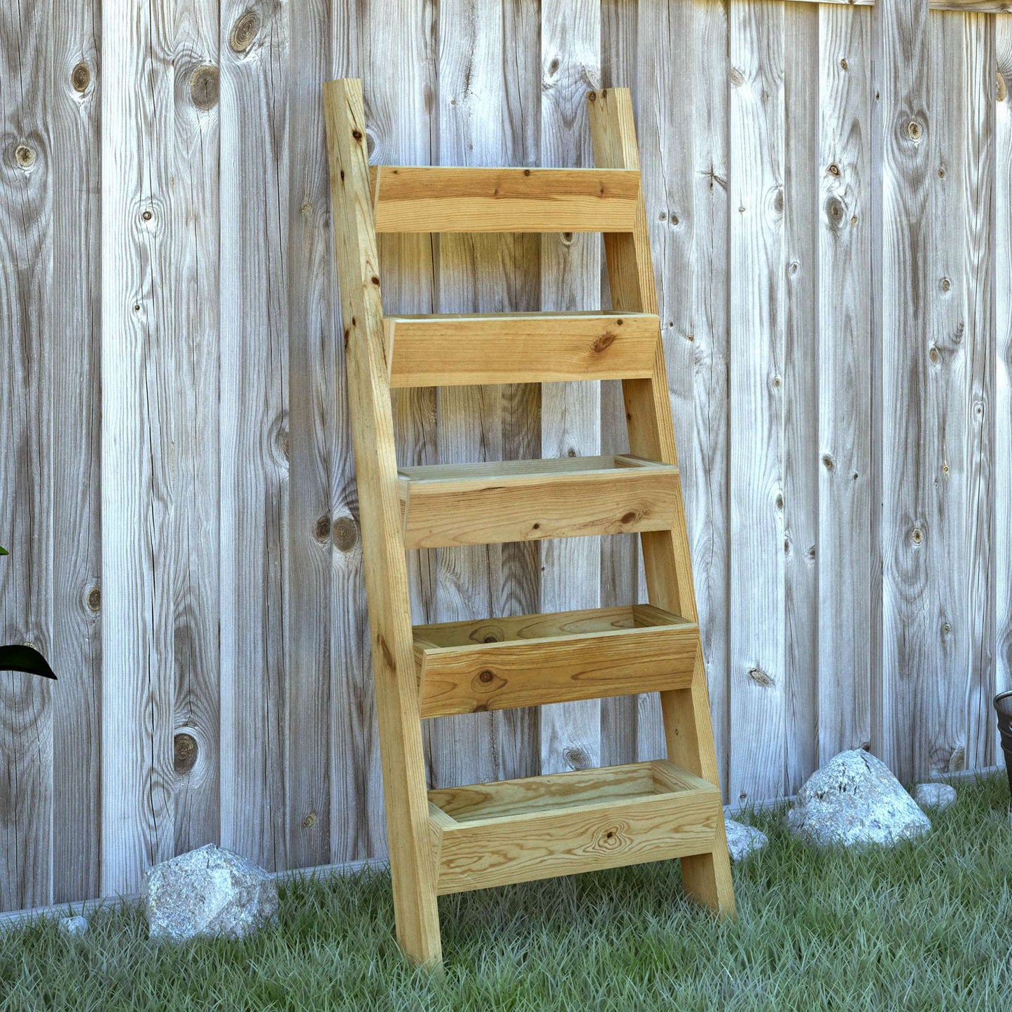 Vertical Tiered Ladder Garden Planter Plans, PDF, DIY