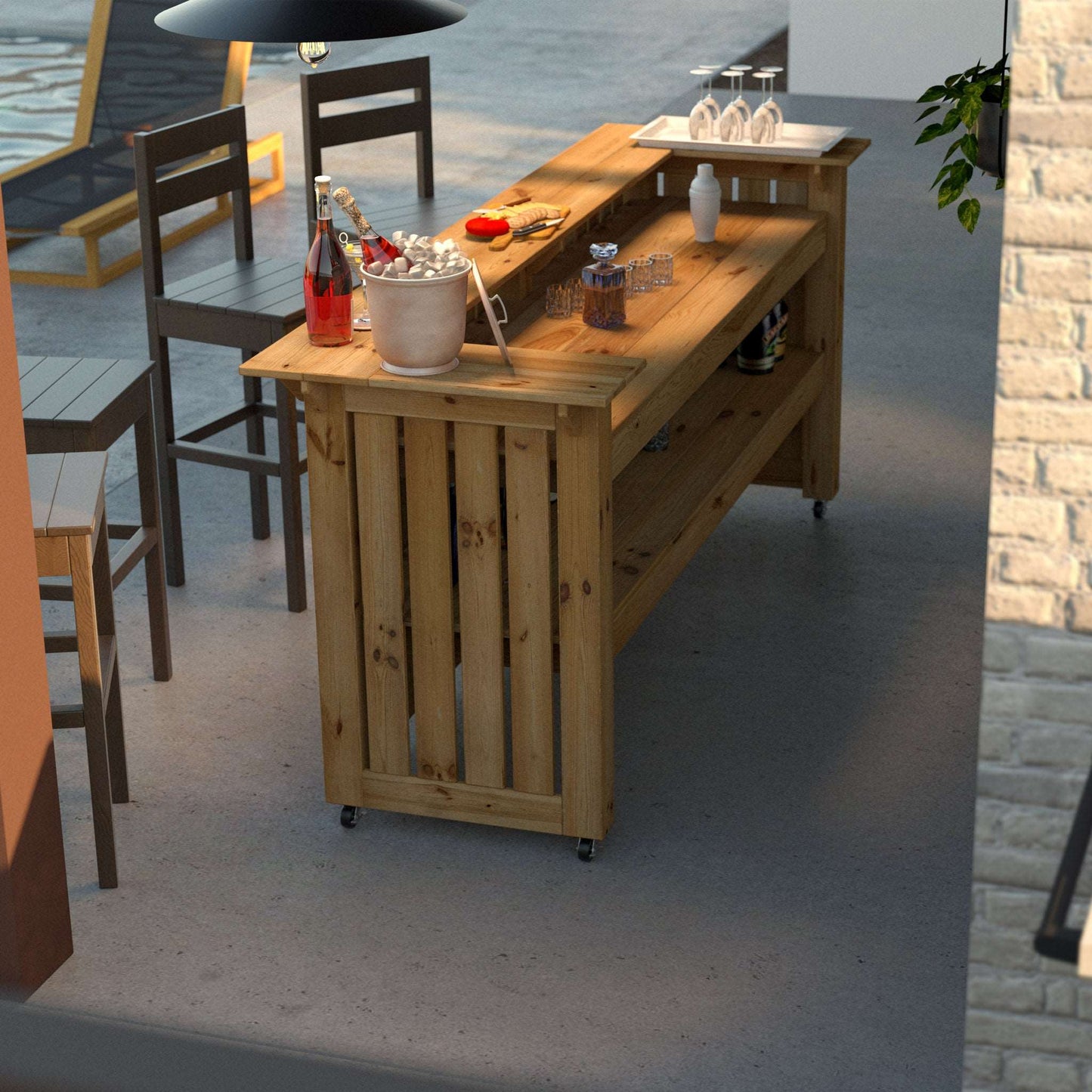 DIY, PDF, Outdoor Bar Plans, Bar Stool Plans