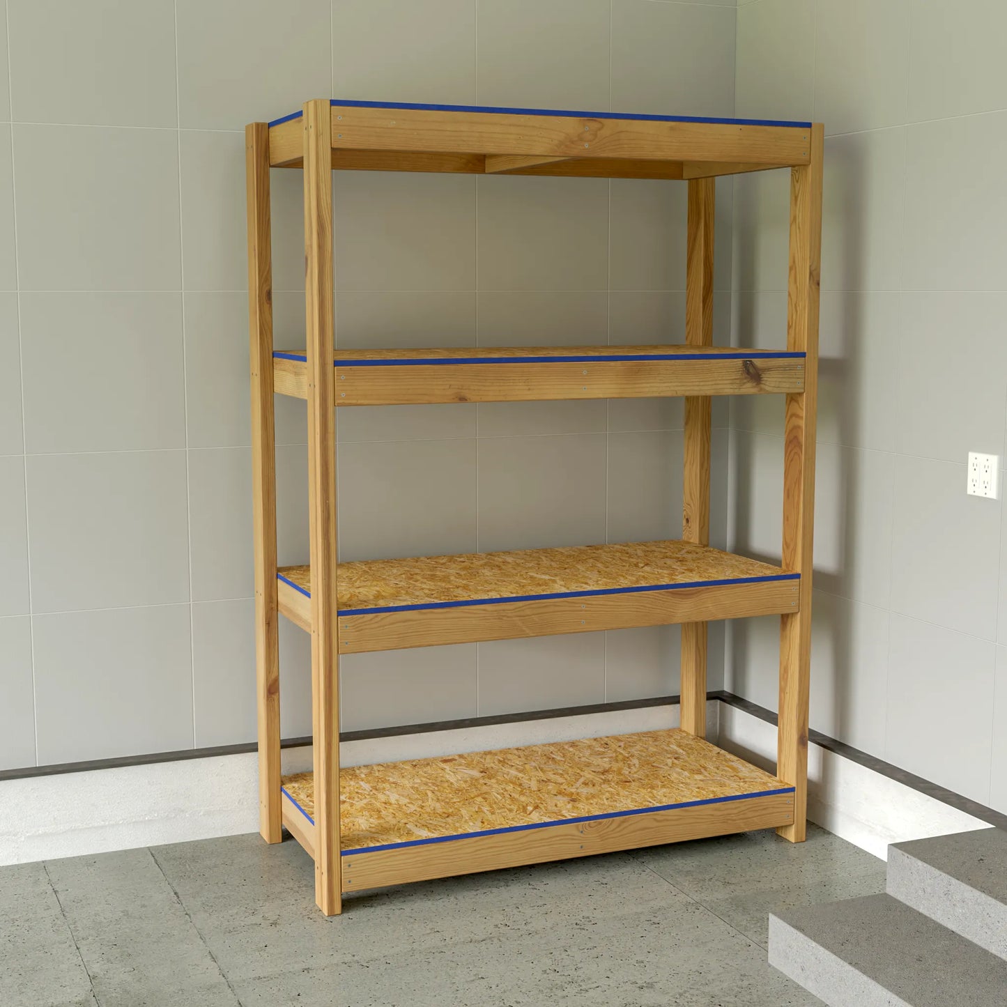 DIY 2x4 Garage Shelves Plans (PDF Guide)