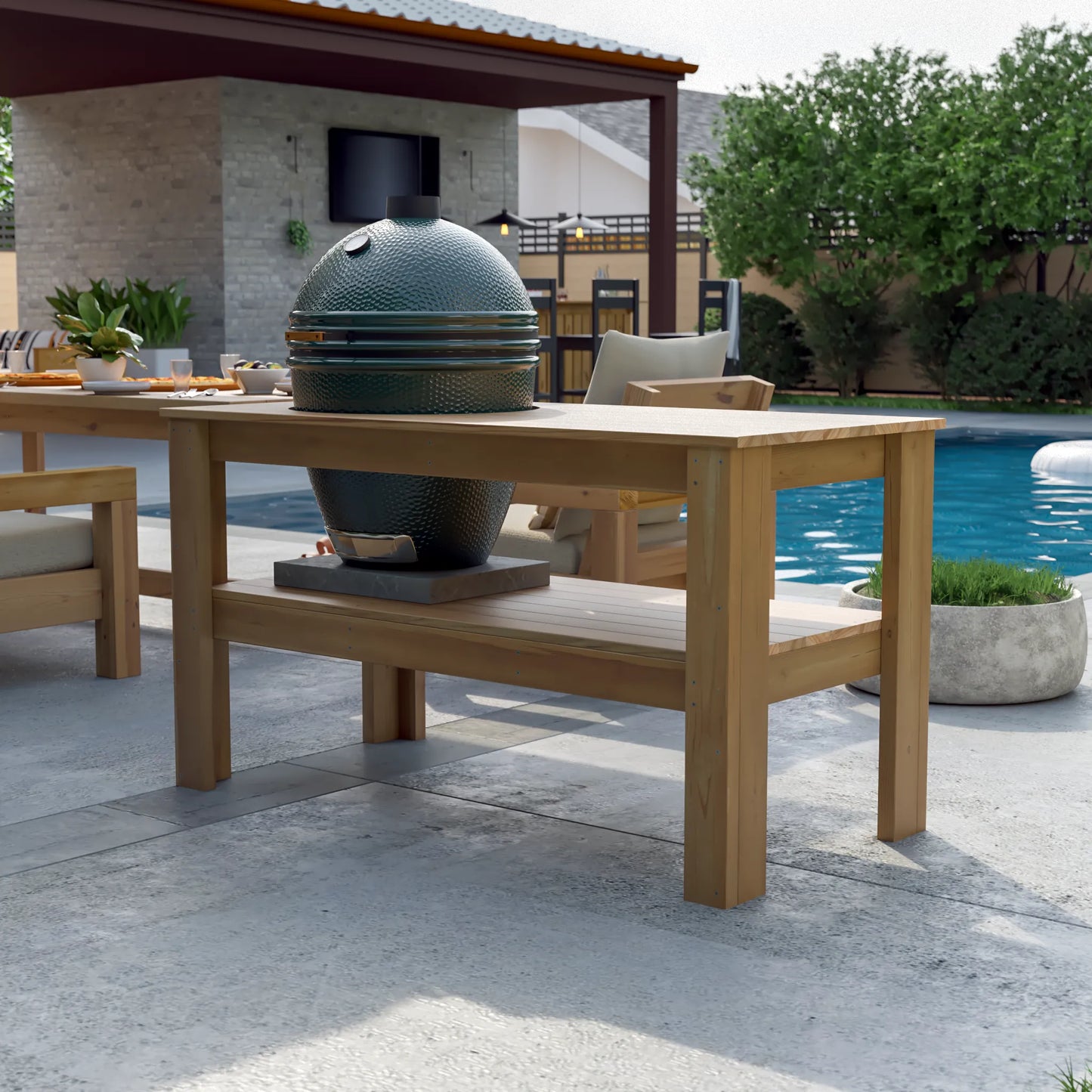 DIY PDF Big Green Egg Table Plans (Large & Medium) – Build a Strong Outdoor Grill Stand