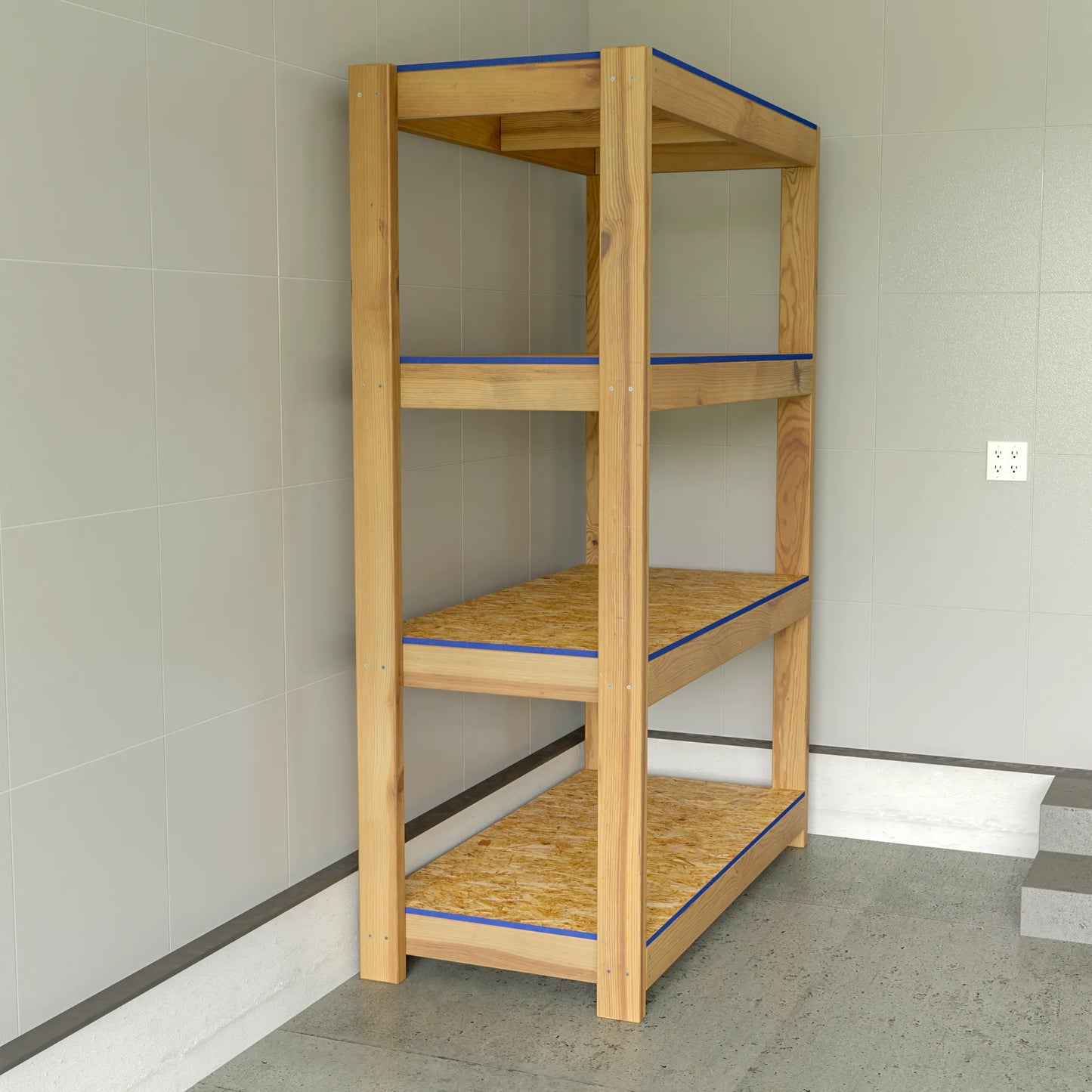 DIY 2x4 Garage Shelves Plans (PDF Guide)