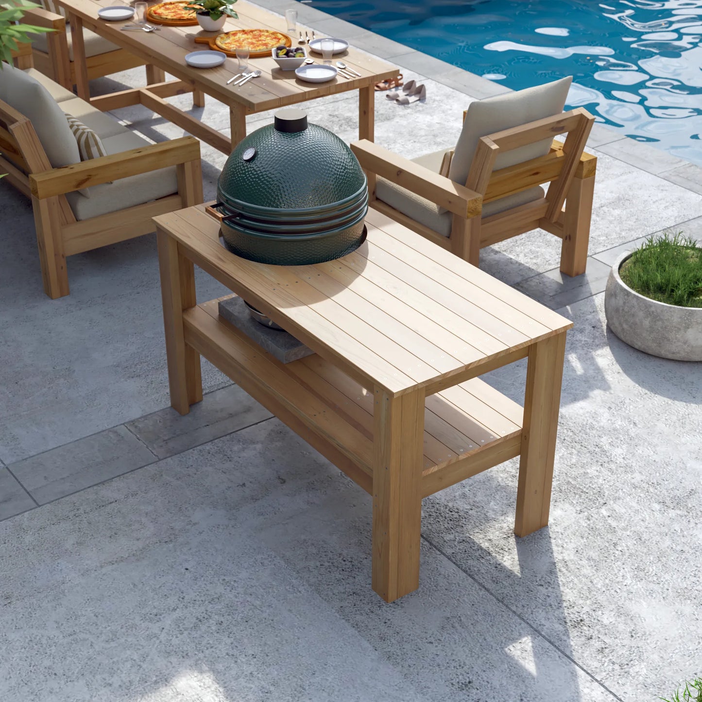 DIY PDF Big Green Egg Table Plans (Large & Medium) – Build a Strong Outdoor Grill Stand