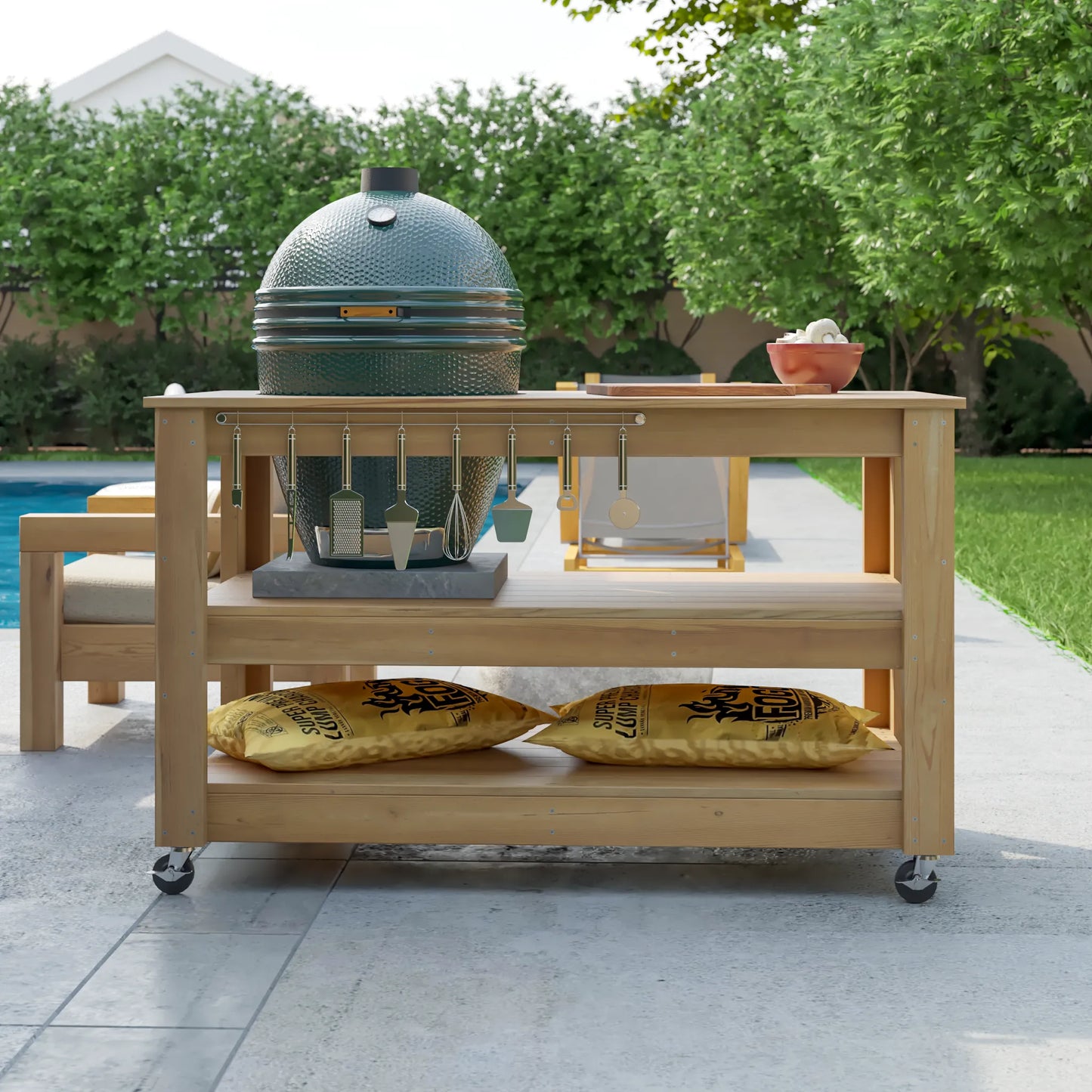DIY PDF Big Green Egg Table Plans (Large & Medium) – Build a Strong and Stylish Outdoor Grill Stand