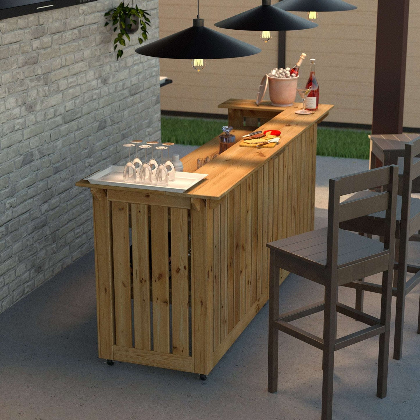 DIY, PDF, Outdoor Bar Plans, Bar Stool Plans