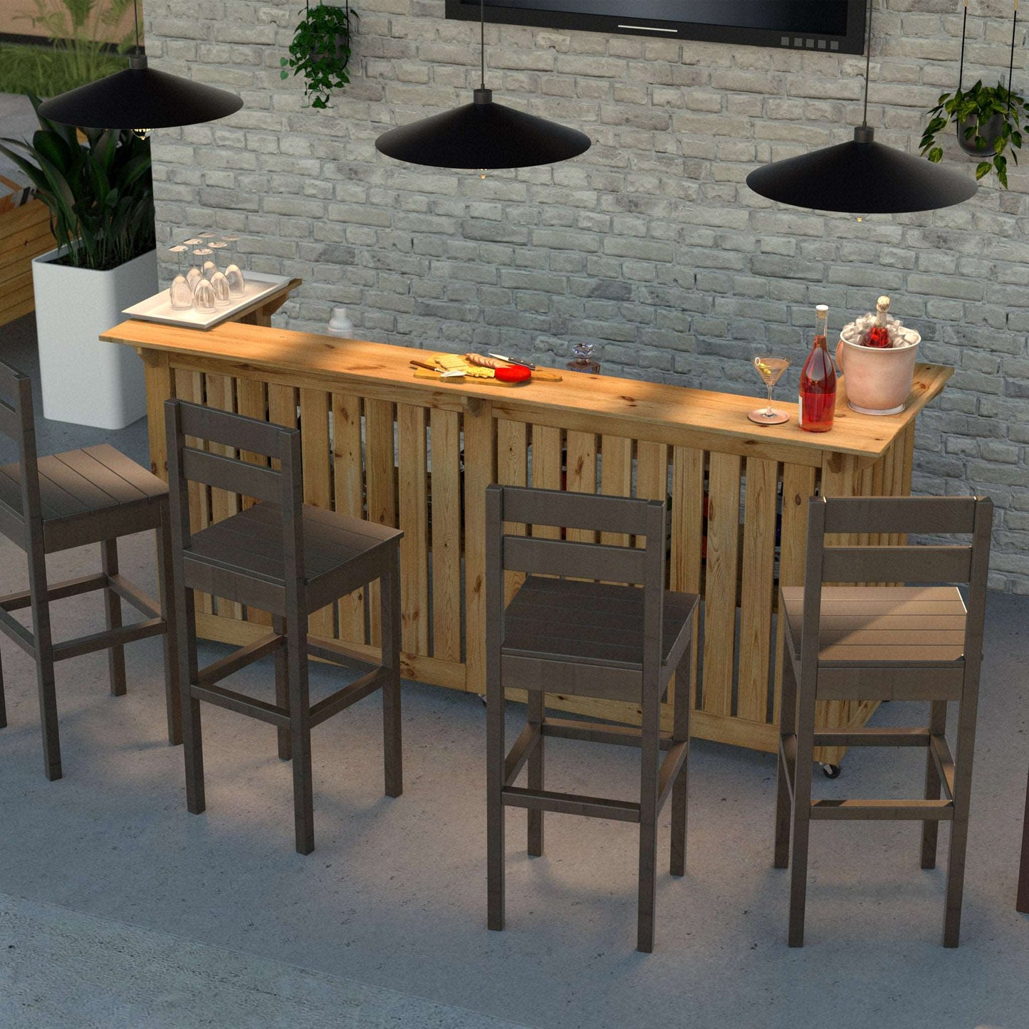 DIY, PDF, Outdoor Bar Plans, Bar Stool Plans