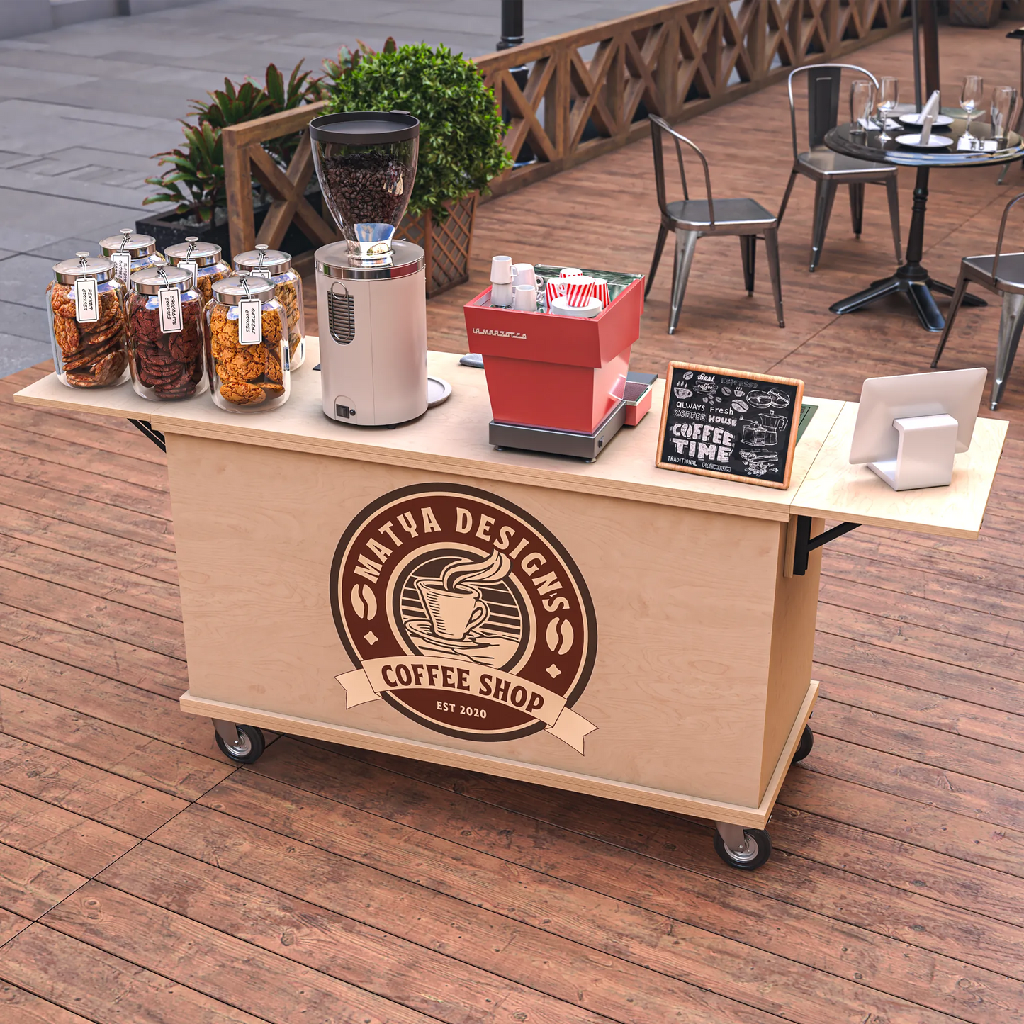 DIY PDF Folding Coffee Cart Plans – Build Your Own Coffee Cart and Start Your Dream Business!