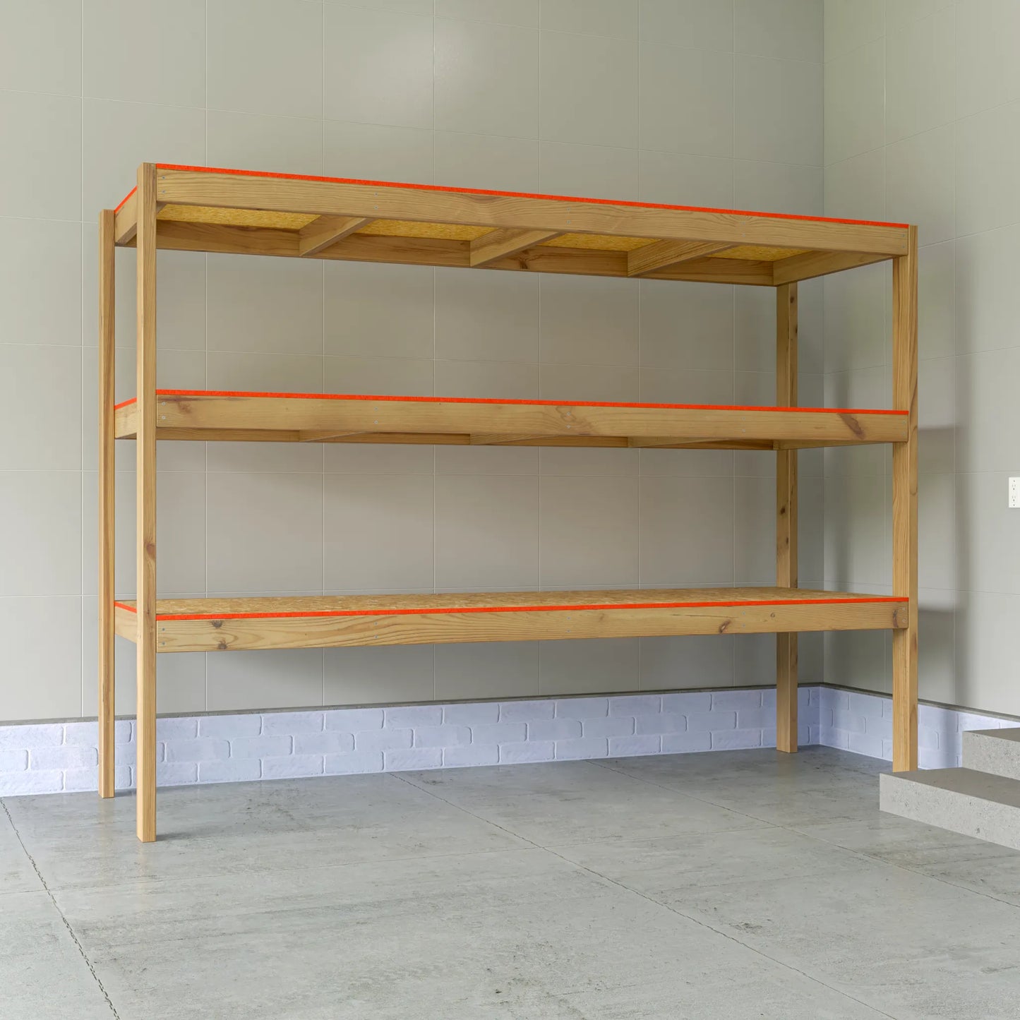 DIY 32x96 Garage Shelves Plans (PDF Guide)
