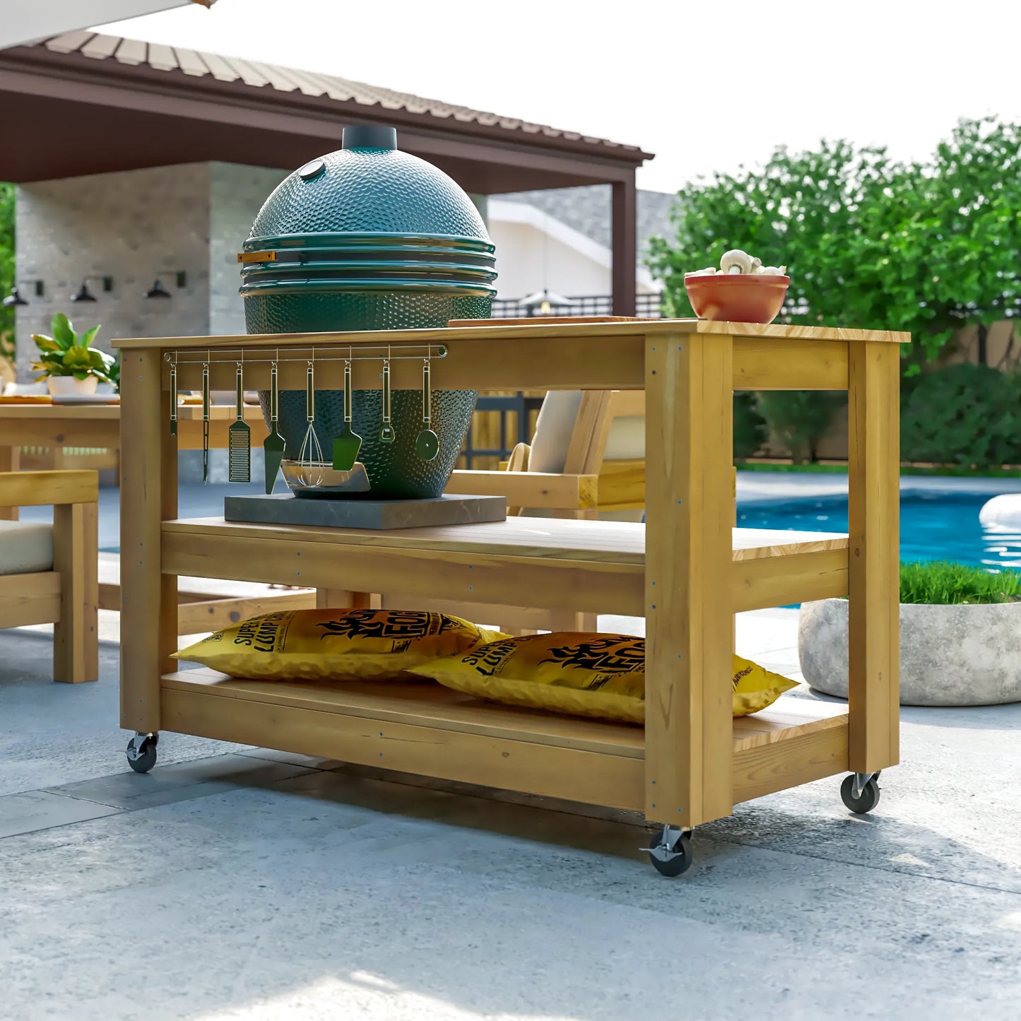 DIY PDF Big Green Egg Table Plans (Large & Medium) – Build a Strong and Stylish Outdoor Grill Stand