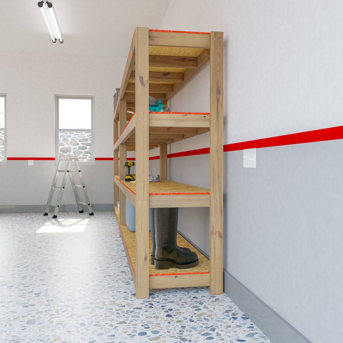DIY, PDF, Garage Shelves Plans