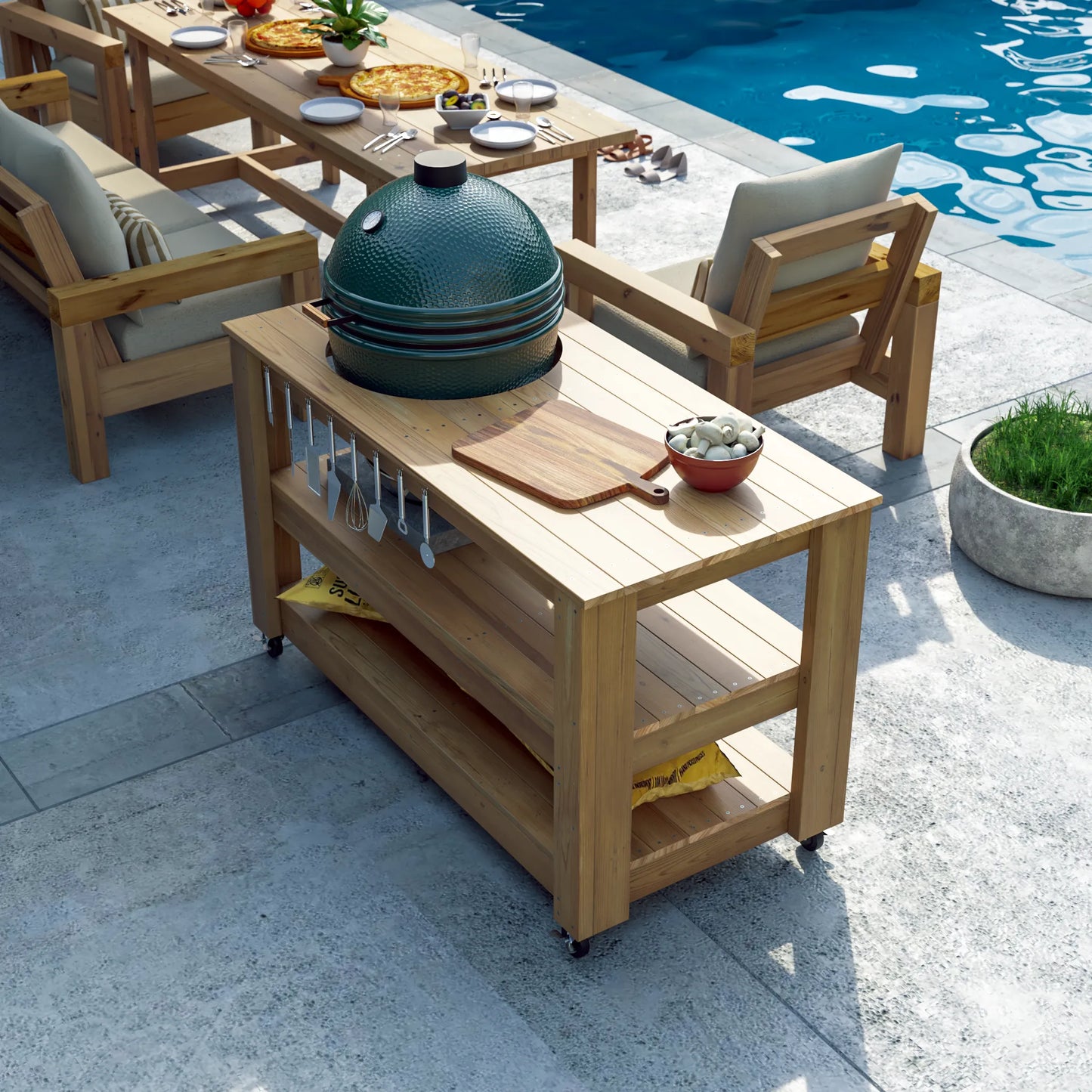 DIY PDF Big Green Egg Table Plans (Large & Medium) – Build a Strong and Stylish Outdoor Grill Stand