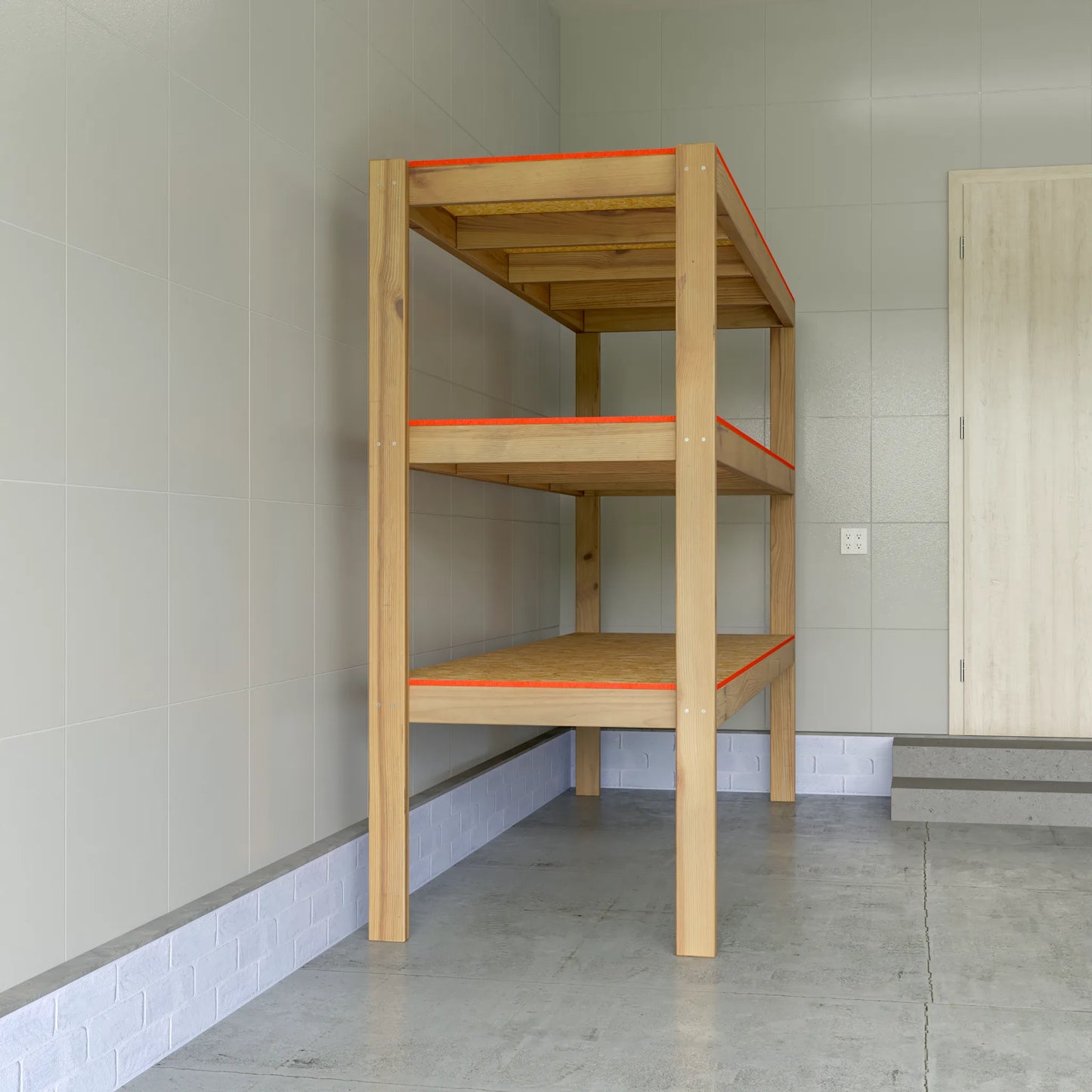 DIY 32x96 Garage Shelves Plans (PDF Guide)