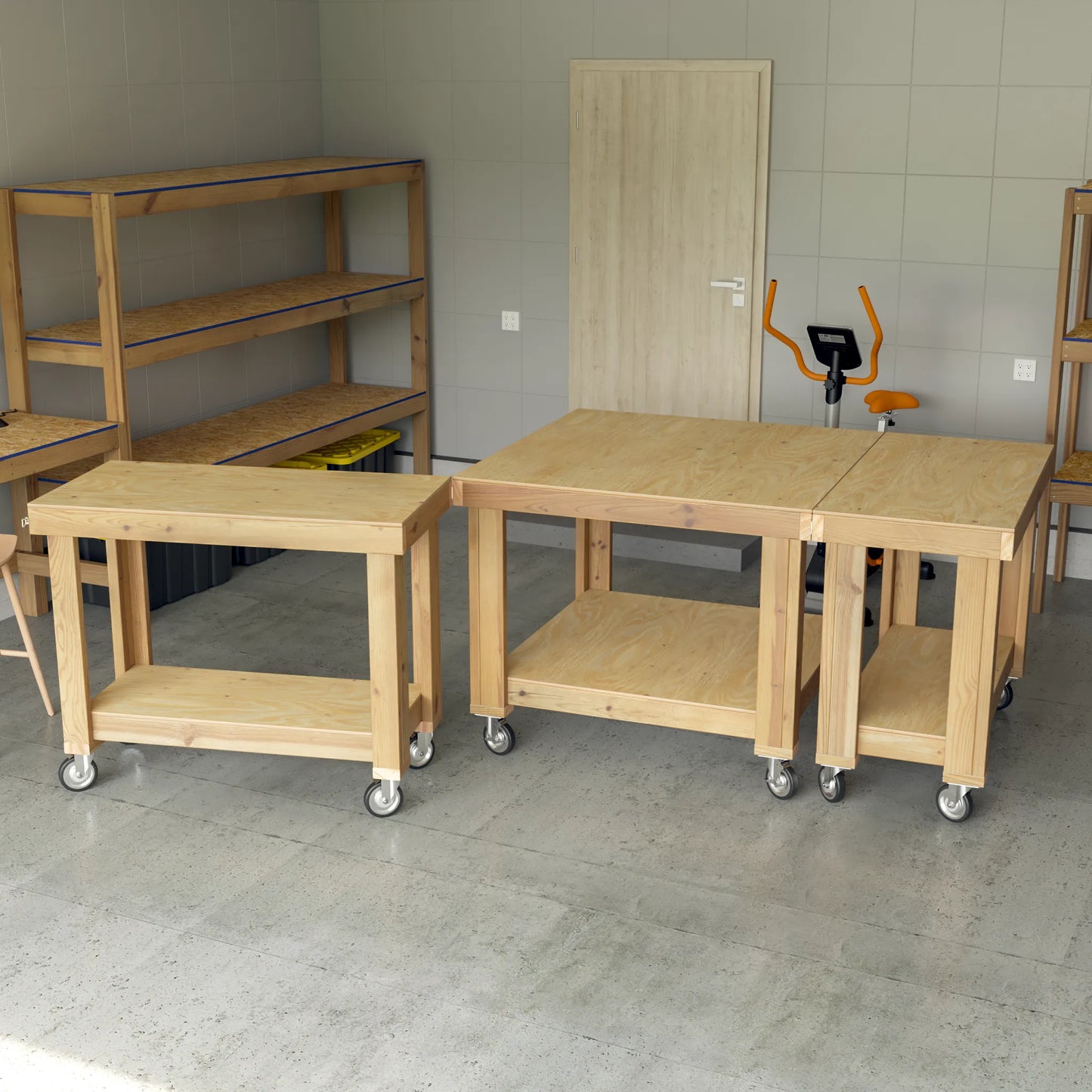 DIY Sectional Mobile Workbench Plans (PDF Guide)
