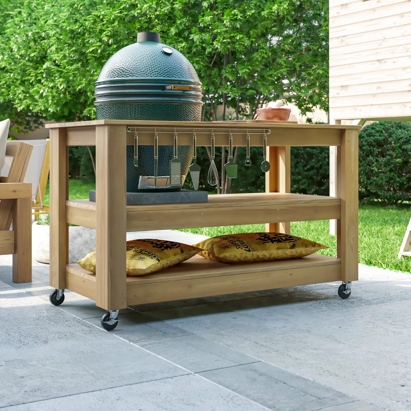 DIY PDF Big Green Egg Table Plans (Large & Medium) – Build a Strong and Stylish Outdoor Grill Stand