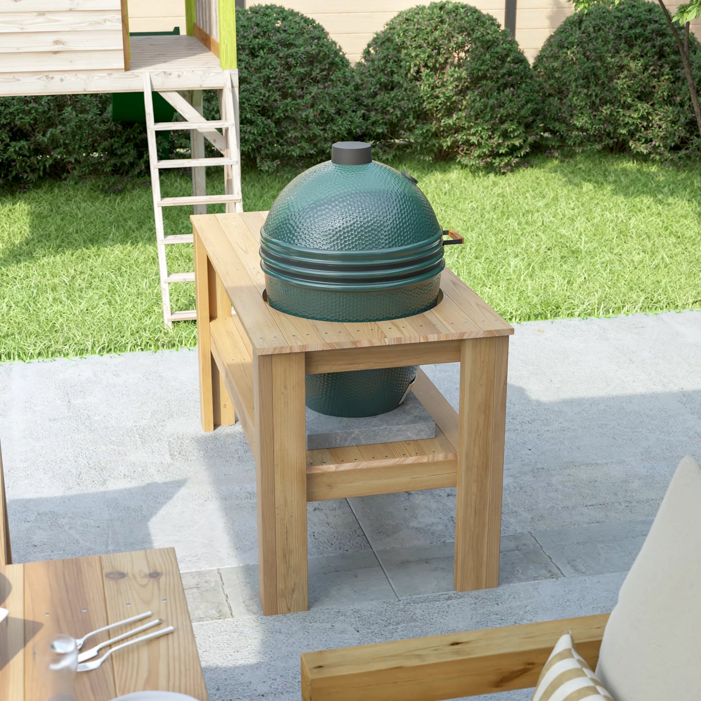 DIY PDF Big Green Egg Table Plans (Large & Medium) – Build a Strong Outdoor Grill Stand