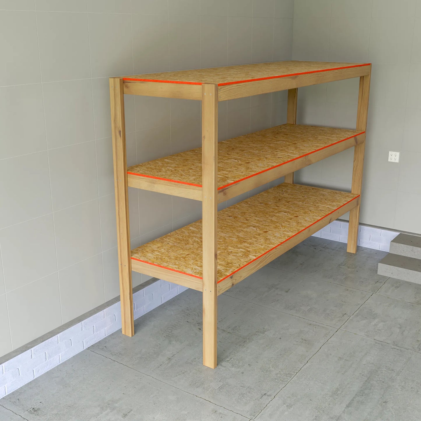 DIY 32x96 Garage Shelves Plans (PDF Guide)