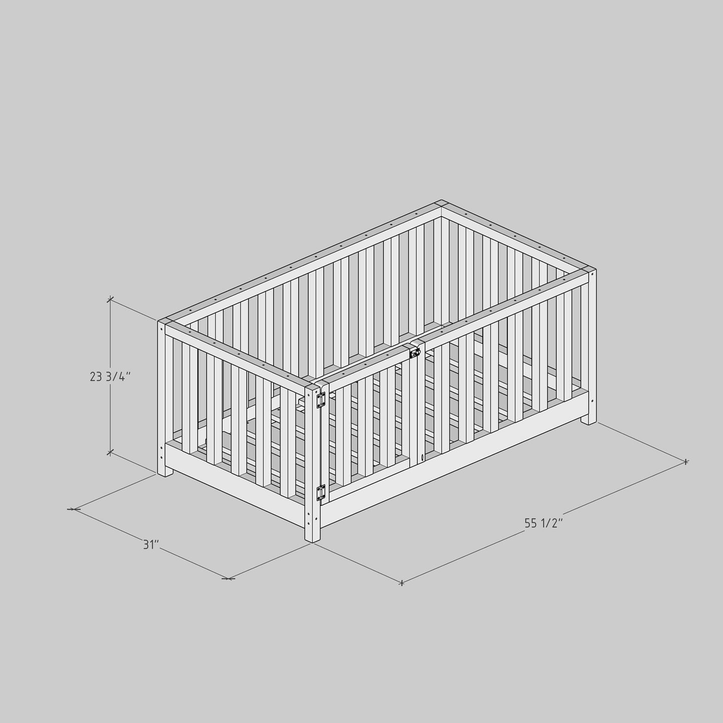 DIY, PDF, Montessori Floor Bed Plans, US Crib Size