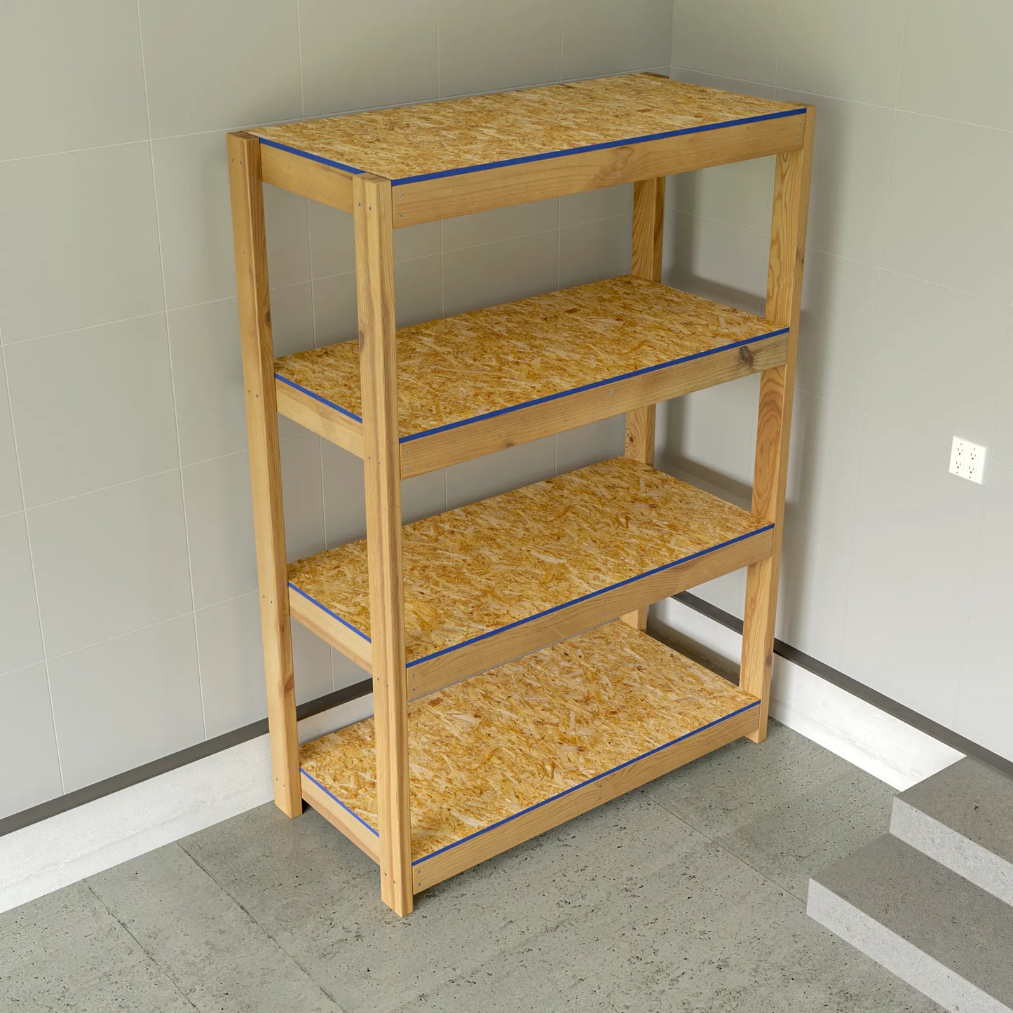 DIY 2x4 Garage Shelves Plans (PDF Guide)