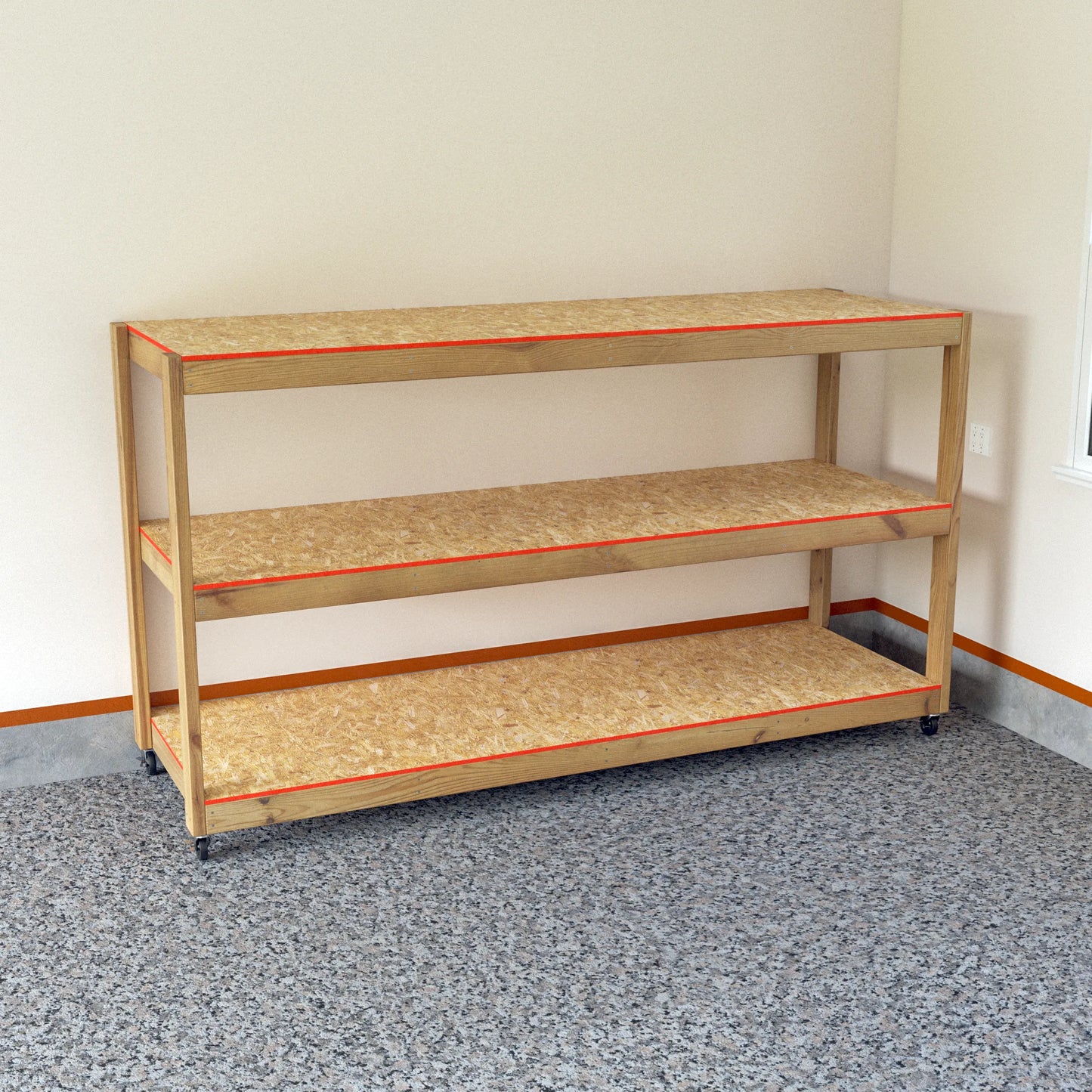 DIY 32x96 Movable Garage Shelves Plans (PDF Guide)