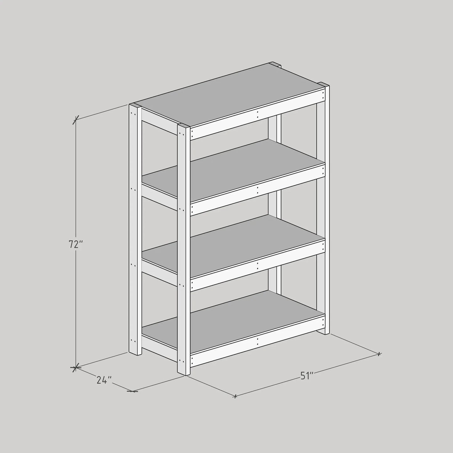 DIY 2x4 Garage Shelves Plans (PDF Guide)