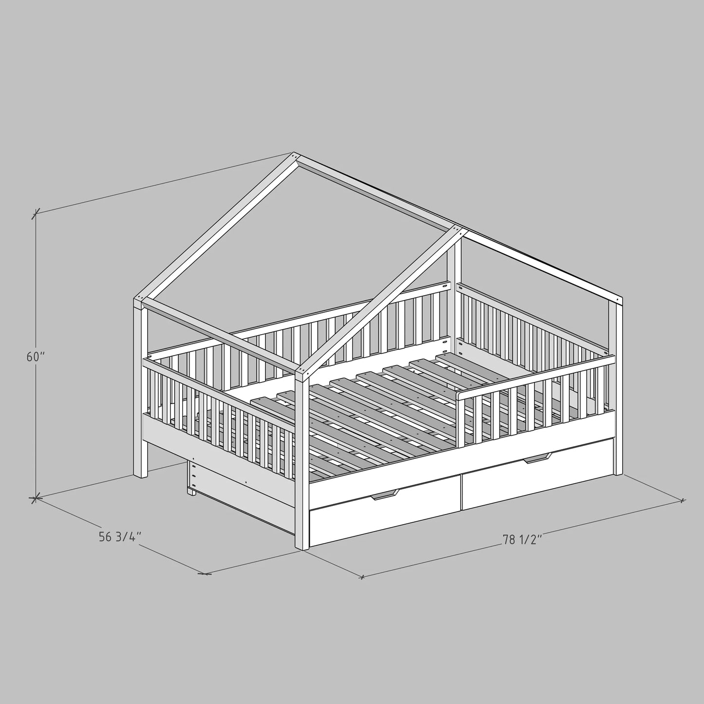 DIY Full Size Bed Plans (PDF Guide)