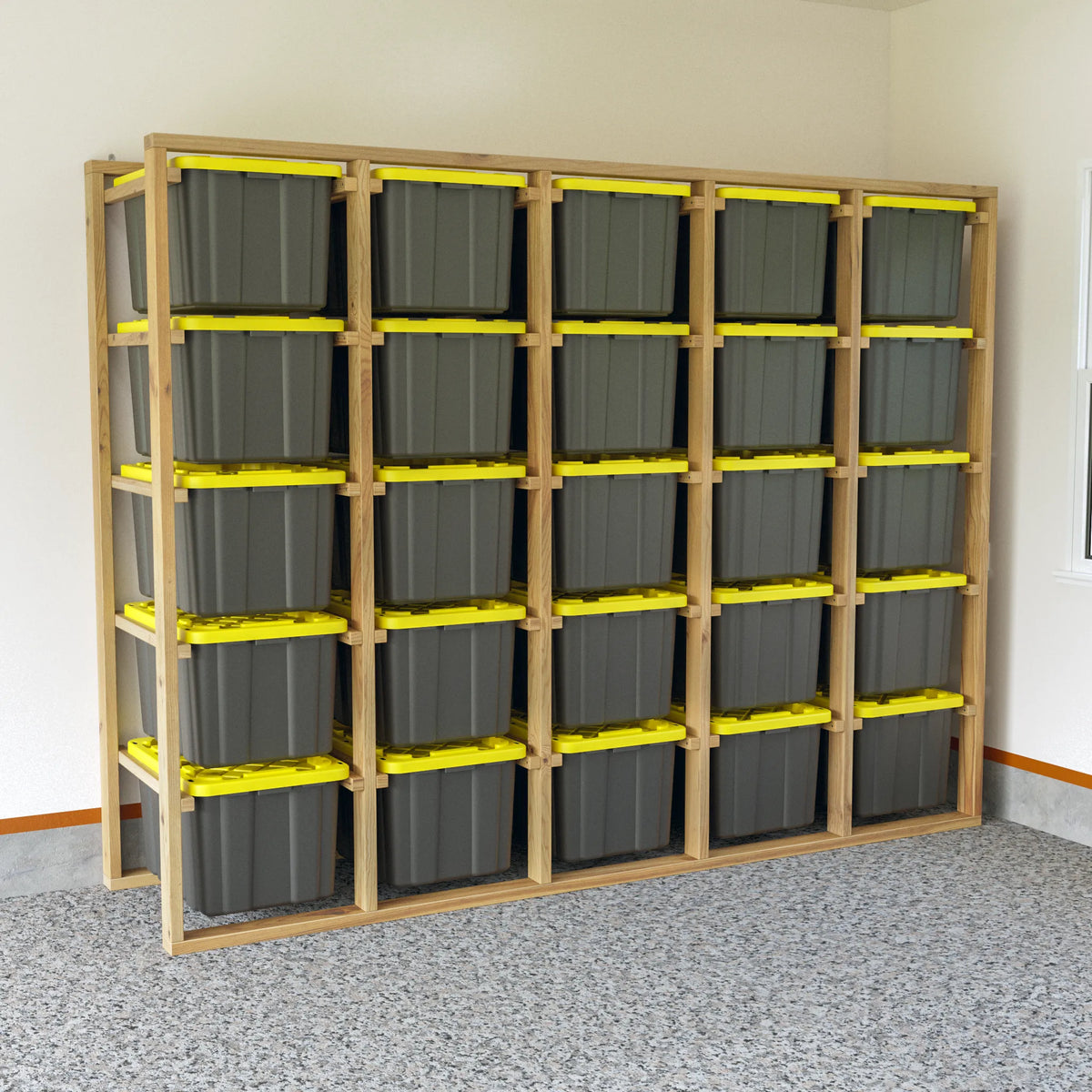 Tote Storage Rac DIY 27 Gallon Tote Storage Rack Plans | PDF Guide – Matya Designs