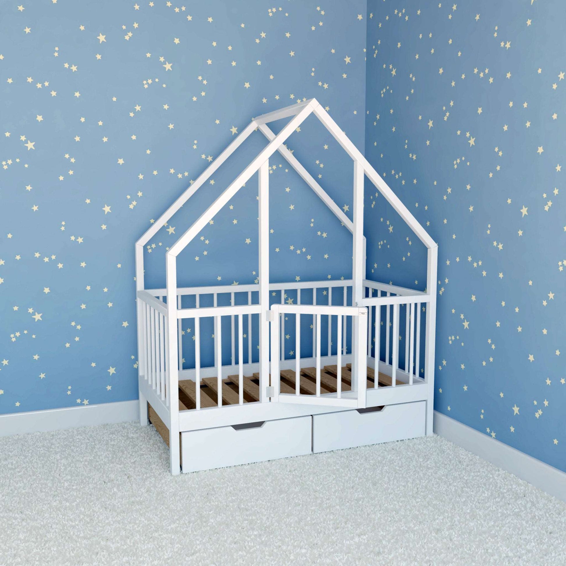 DIY, PDF, Montessori House Bed Plans, US Crib Size