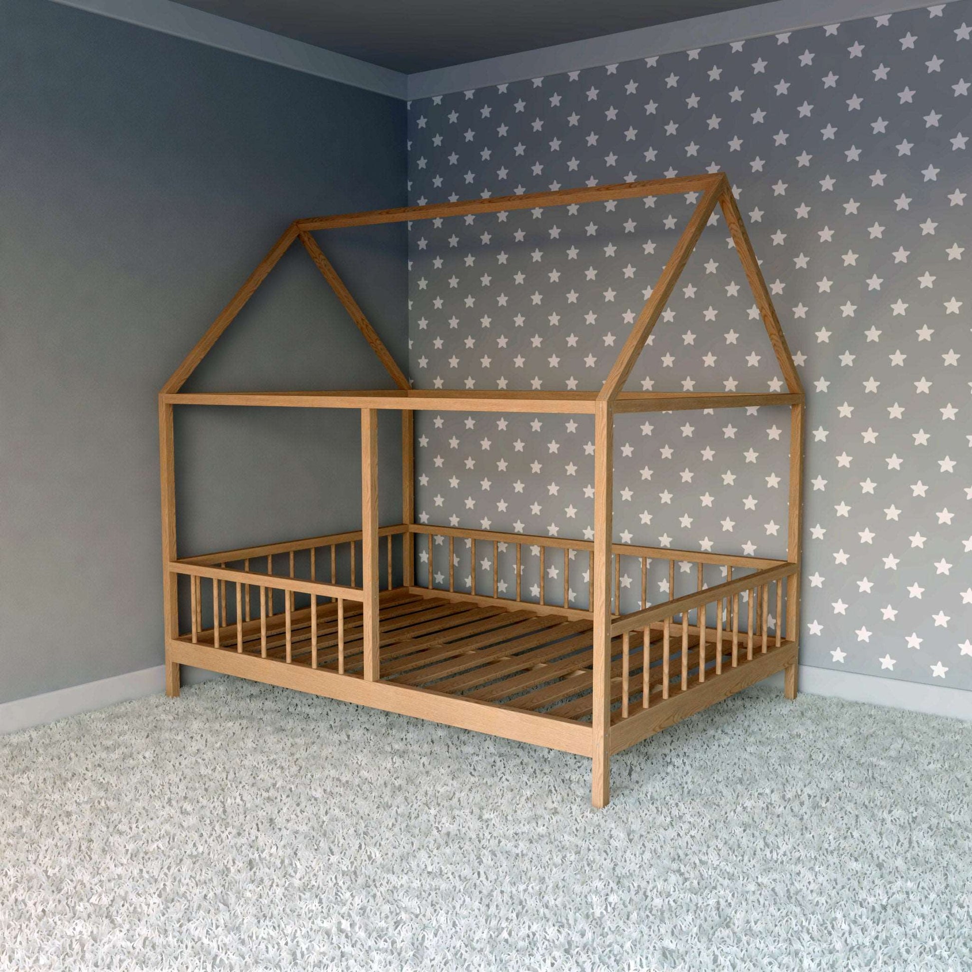 DIY, PDF, Toddler House Bed Plans, US Queen Size