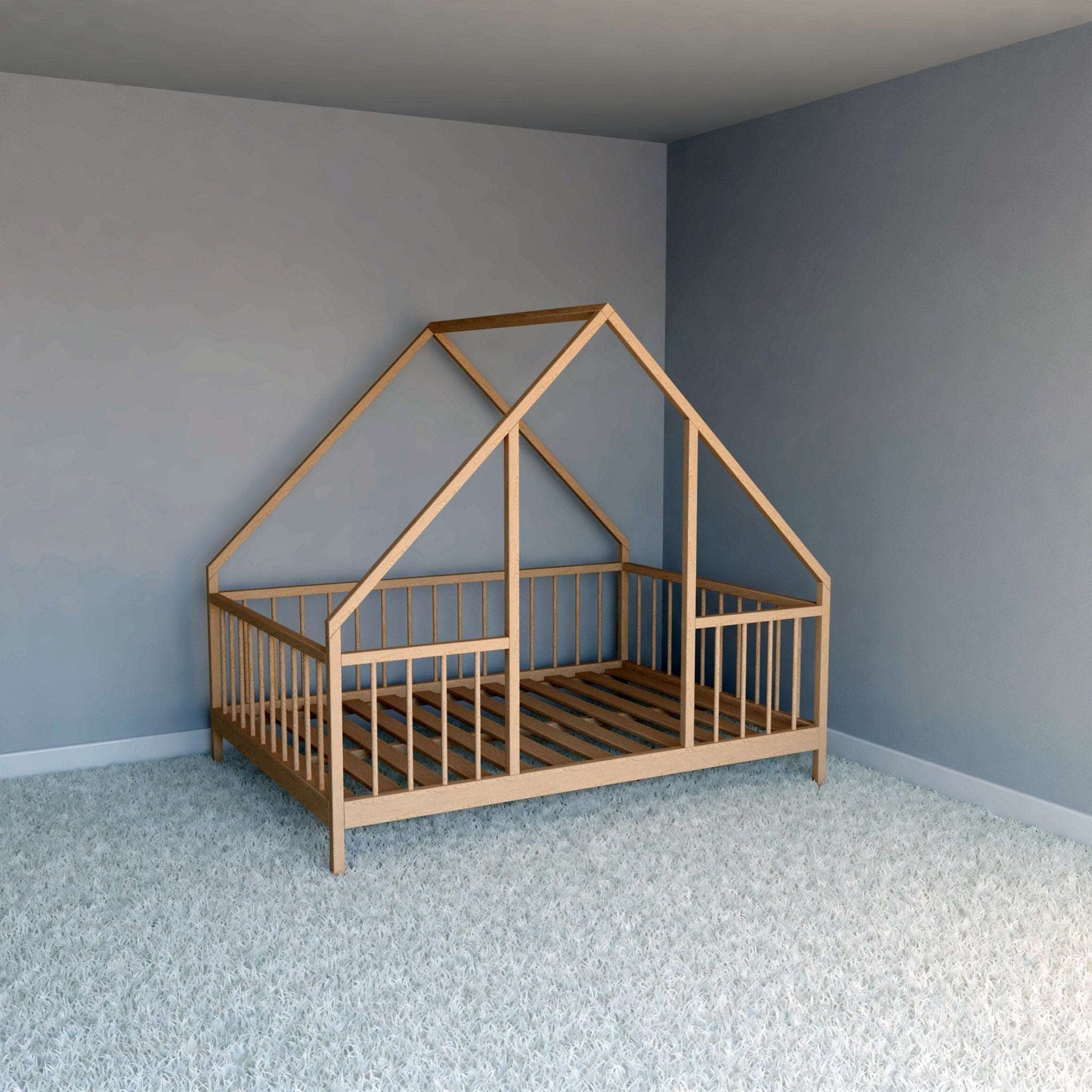 DIY, PDF, Montessori House Bed Plans, US Full Size