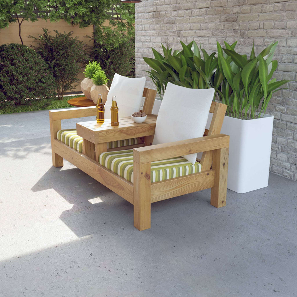 Double Chair Bench Plans | DIY PDF Guide – Matya Designs