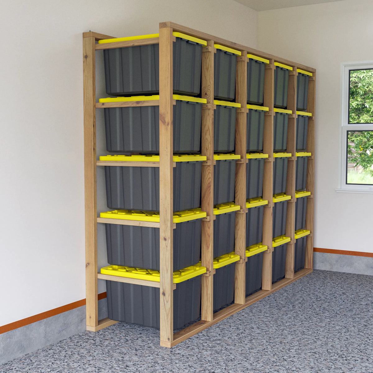 Tote Storage Rac DIY 27 Gallon Tote Storage Rack Plans | PDF Guide – Matya Designs