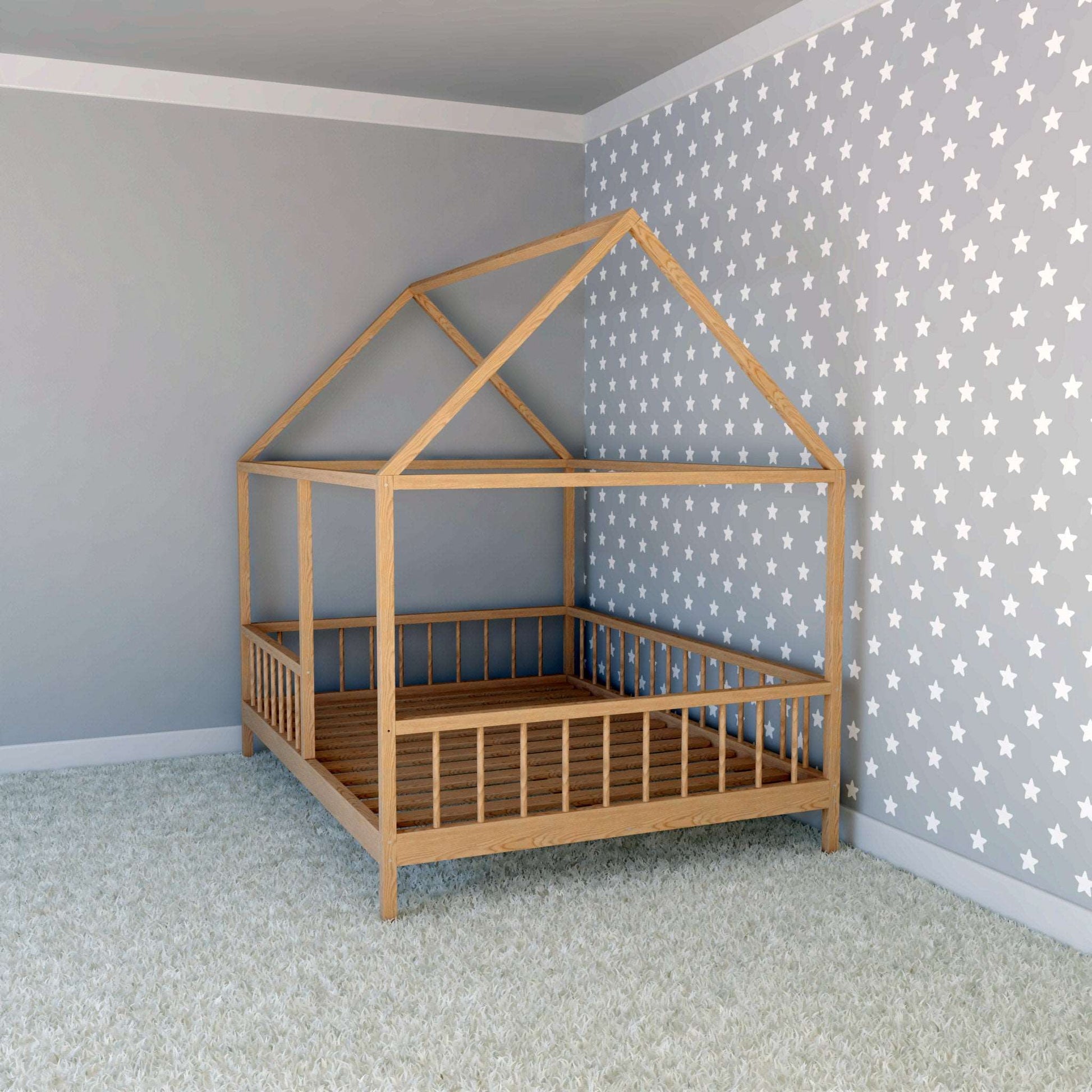 DIY, PDF, Toddler House Bed Plans, US Queen Size