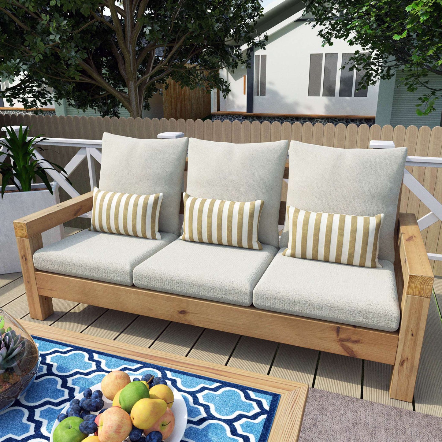 DIY, PDF, Patio Furniture Plans, Modern Outdoor Sofa, Chair and Coffee Table