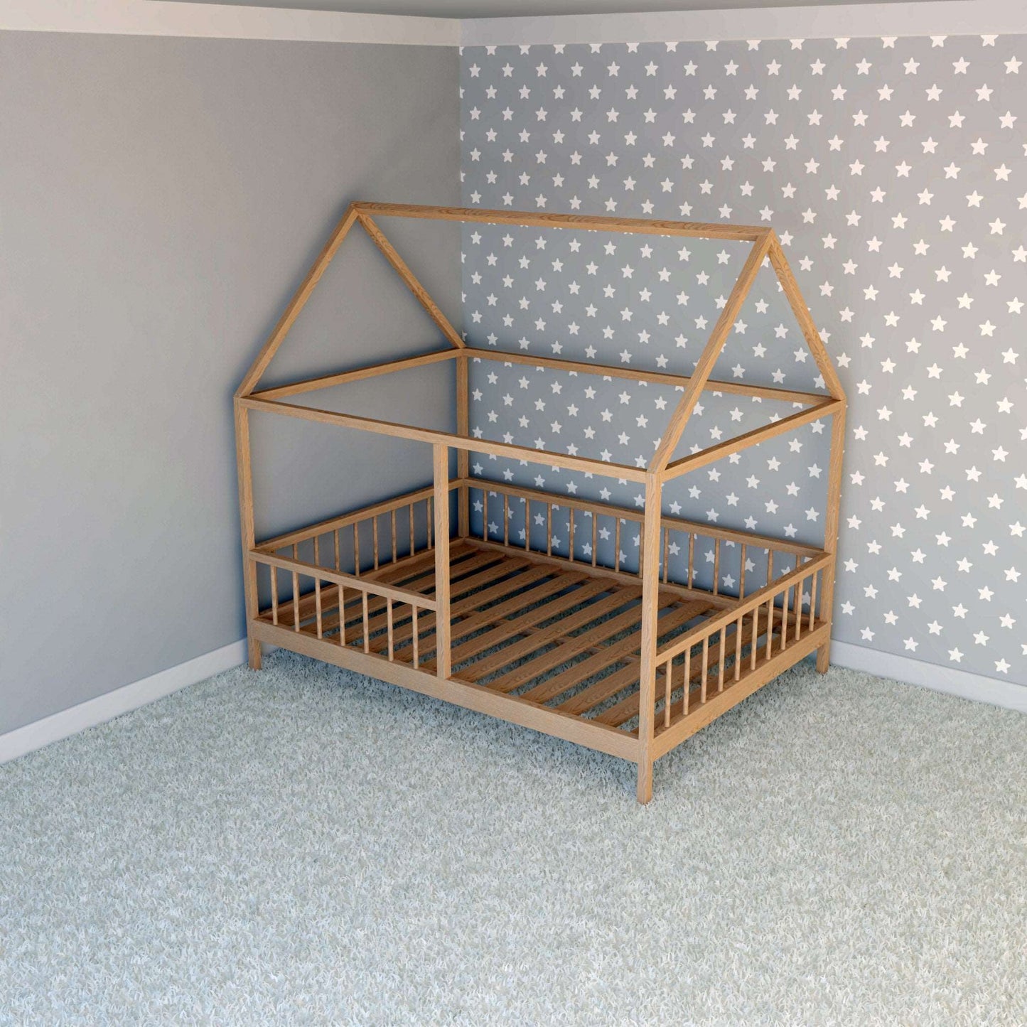 DIY, PDF, Toddler House Bed Plans, US Queen Size