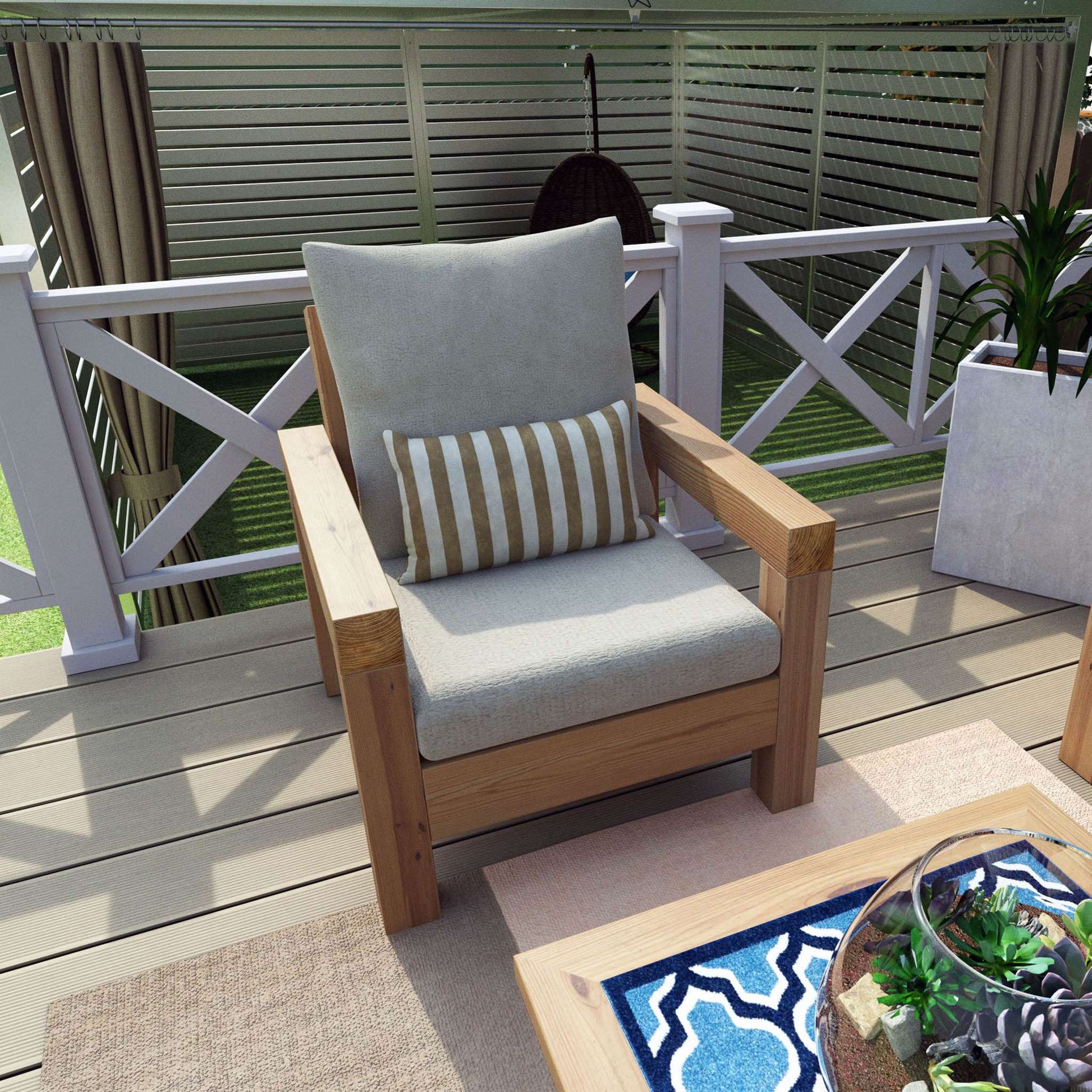 DIY Patio Furniture Plans PDF Outdoor Sofa, Chair Coffee Table