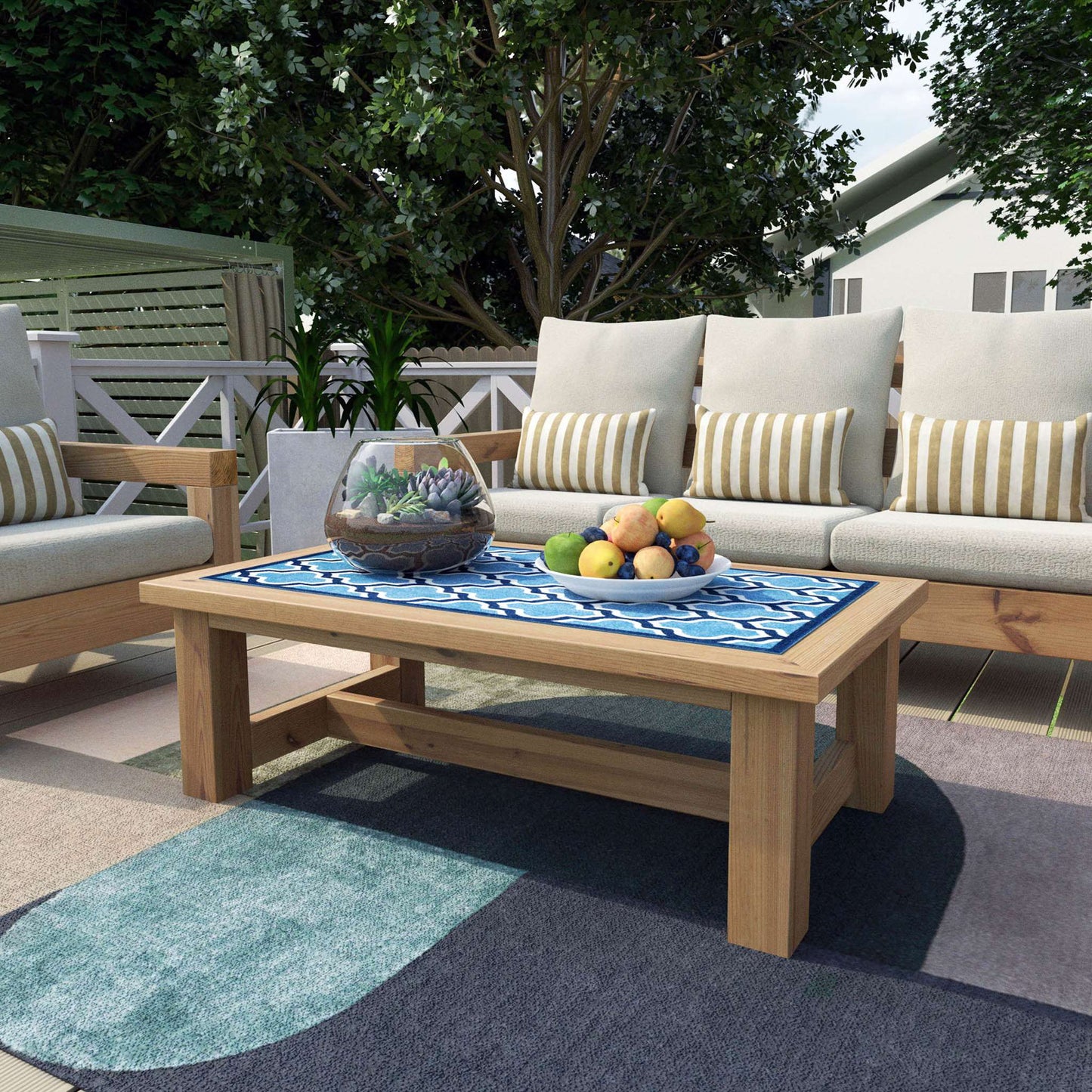 DIY, PDF, Patio Furniture Plans, Modern Outdoor Sofa, Chair and Coffee Table