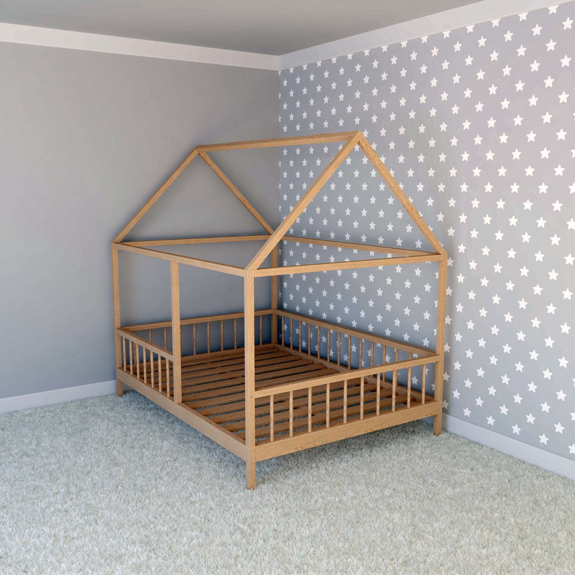 DIY, PDF, Toddler House Bed Plans, US Queen Size