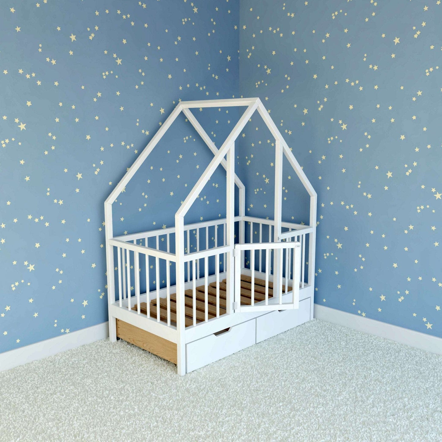 DIY, PDF, Montessori House Bed Plans, US Crib Size