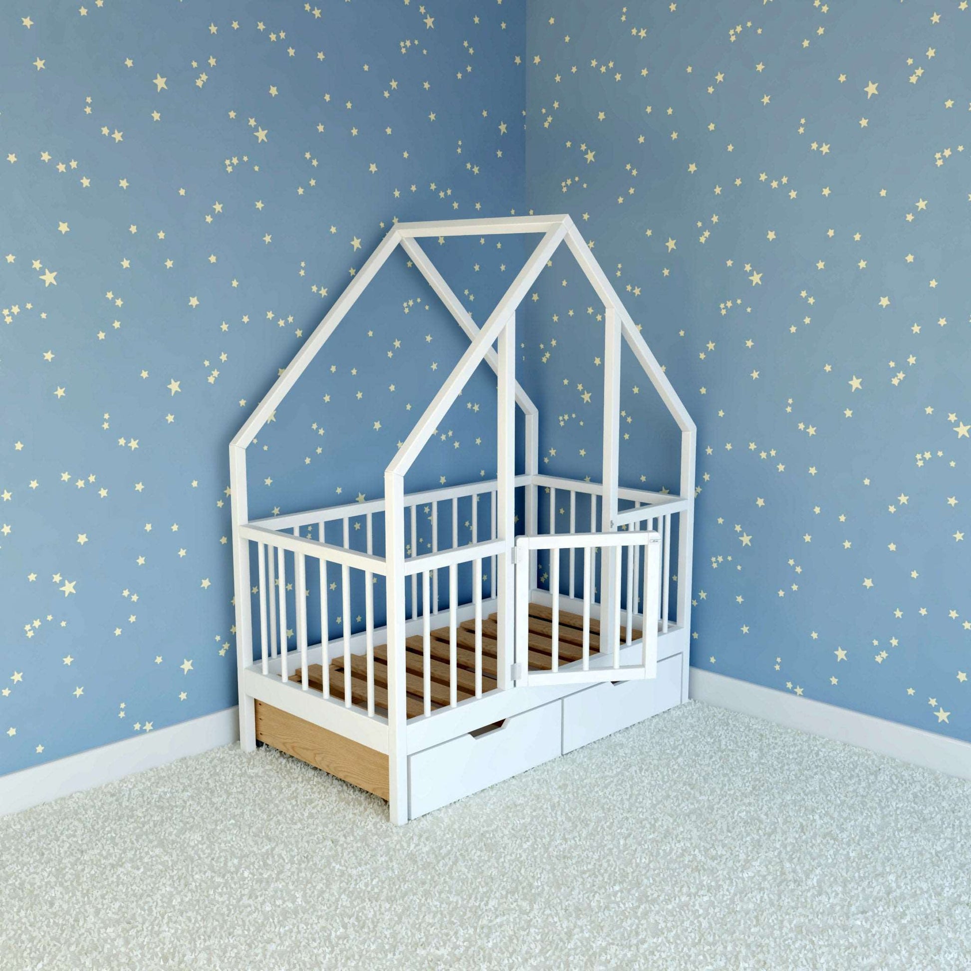 DIY, PDF, Montessori House Bed Plans, US Crib Size