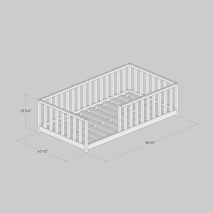 DIY, PDF, Montessori Floor Bed Plans, US Twin Size