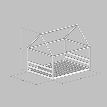 DIY, PDF, House Bed Plans, US Full Size