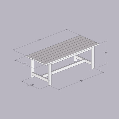 DIY, PDF, Farm Table Plans