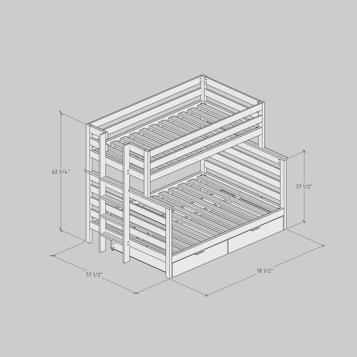 Twin Over Full Bunk Bed Plans | DIY PDF Guide – Matya Designs