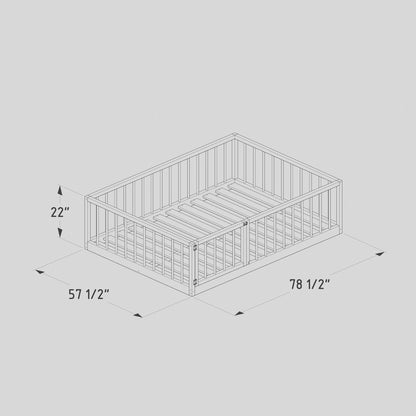 DIY, PDF, Montessori Floor Bed Plans, US Full Size