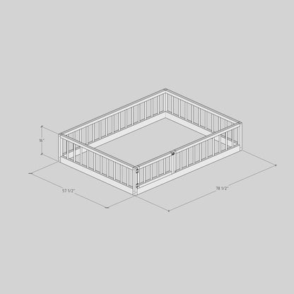 DIY, PDF, Montessori Floor Bed Plans, US Full Size