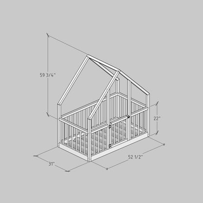 DIY, PDF, Montessori Floor Bed Plans, US Crib Size