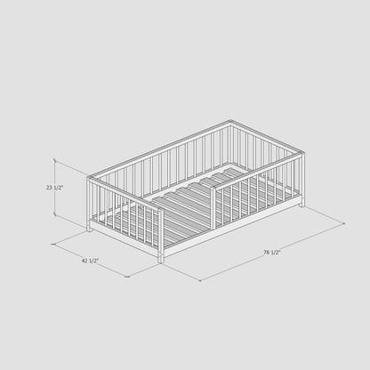 DIY, PDF, Montessori Floor Bed Plans, US Twin Size