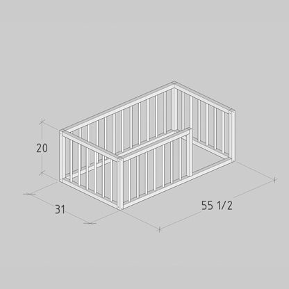 DIY, PDF, Montessori Floor Bed Plans, US Crib Size