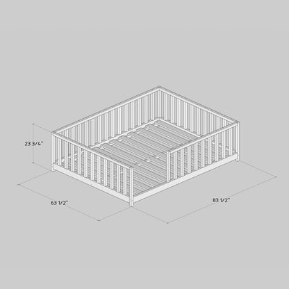 DIY, PDF, Montessori Floor Bed Plans, US Queen Size