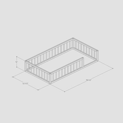 DIY, PDF, Montessori Floor Bed Plans, US Twin Size