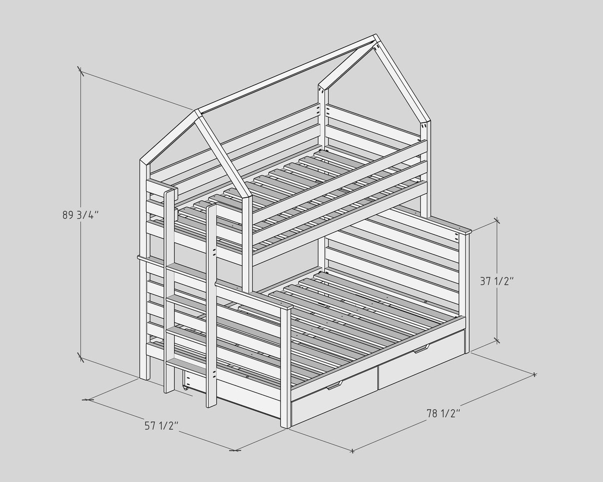 Twin Over Full Bunk Bed Plans | DIY PDF Guide – Matya Designs